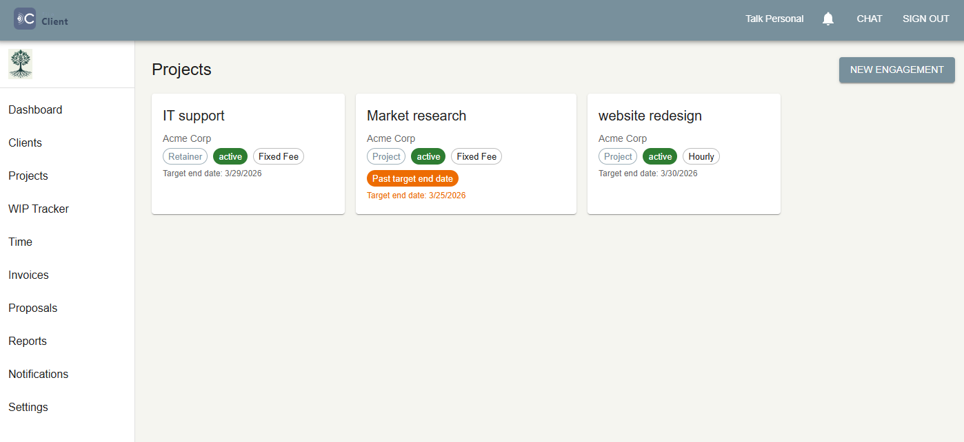 FiLoClient project list